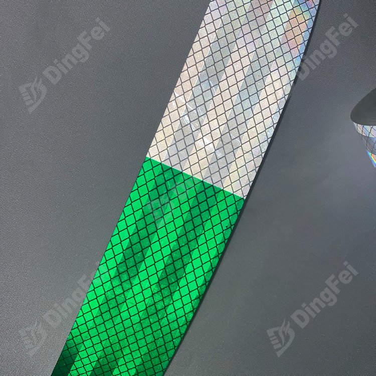 Green White Reflective Tape - 